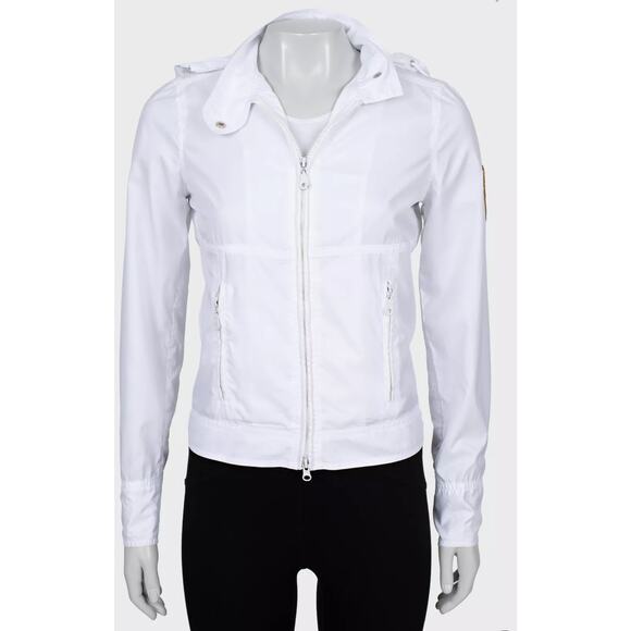 Jean Paul Gaultier White Hooded Windbreaker Jacket Sz.40/S - Picture 1 of 4